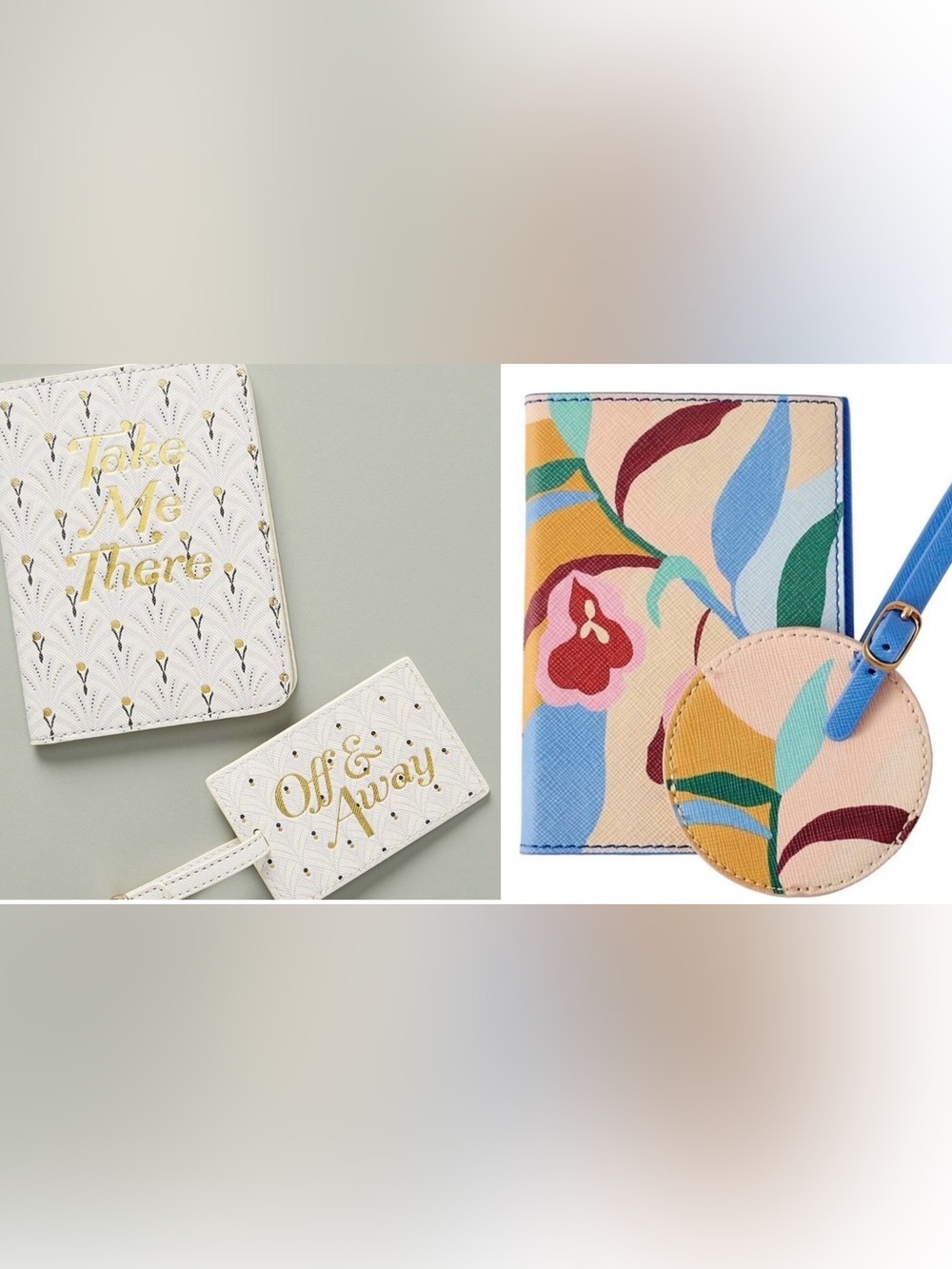 Anthropologie Passport Cover & Luggage Tag Set